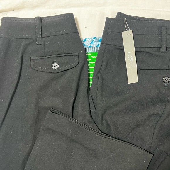 🔥 NWT LOT OF 3 LOFT WOMEN COTTON WORK BUSINESS TROUSERS 2 WIDE 1 PENCIL - Picture 5 of 16